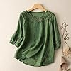 NQyIOS Womens Casual Short Sleeve T-Shirts Crew Neck Pleated Tops Fashion Dressy Tunic Blouses Vacation Outfits (Green,3XL) #2