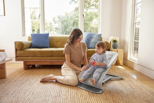 Image of Ergobaby Evolve 3-in-1 Bouncer, Adjustable Multi-Position Baby Bouncer Seat with Newborn Insert, Head-Hip Support, Ergonomic & Lightweight Rocking Chair, Folds Flat for Storage, 2-13 Kgs, 0-2 Years
