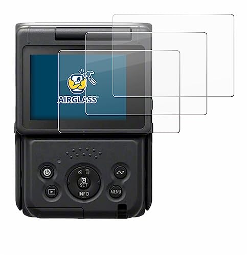 brotect Glass Screen Protector Film compatible with Canon PowerShot V10 Vlog Camera (6 Pack) - Glass-Foil Protection [Scratch Resistant, High Clarity]