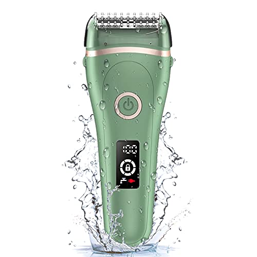 Pro Electric Razor for Women, Painless Lady Shaver Women Bikini Trimmer Body Hair Remover for Legs Underarms Wet and Dry Cordless Rechargeable Waterproof with LED Display
