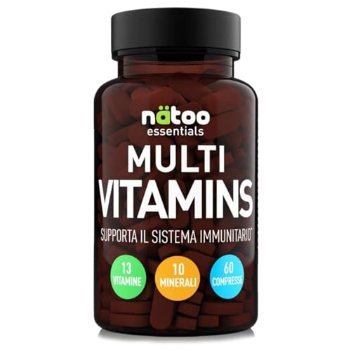 NÄTOO Multivitaminico - Integratore con 13 Vitamine e 11 Minerali - Multivitaminico Completo - Supporto Sistema Immunitario (60)