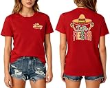 Women's Cinco De Mayo Shirt Mexican Fiesta Shirts Cinco De Mayo Graphic Short Sleeve Tops (Red2,M)