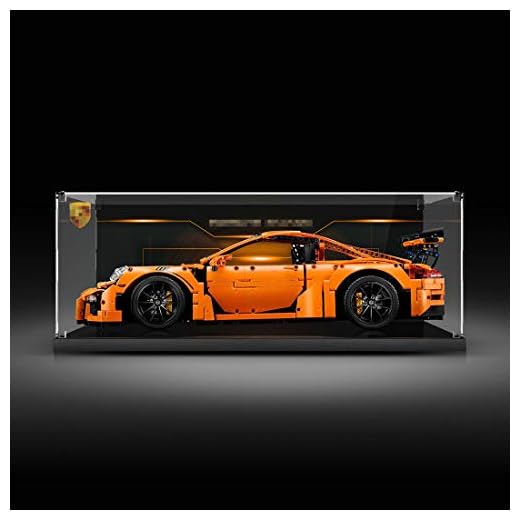 Ditzz Akryl displayfodral för LEGO modell, displayfodral för Lego Technic 42056 Porsche 911 GT3 RS (utan LEGO modeller)
