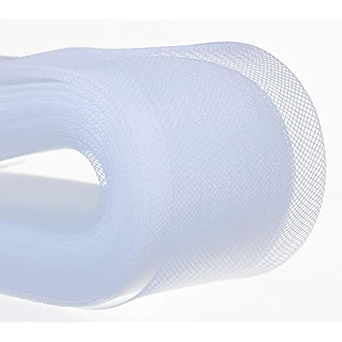 MeiMeiDa Pferdehaar-Zopf, 7,6 cm, 45,7 m - weißes Polyester Cover