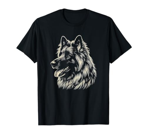 Belgian Tervuren Dog Face Art Design For Women And Men T-Shirt
