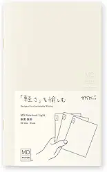 DESIGNPHIL Midori 15300006 Notebook, MD Notebook, Light, New Book, Unruled, Set of 3, A