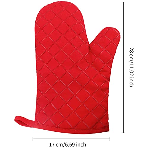 Guantes de algodón lavables resistentes al calor para horno y microondas 6