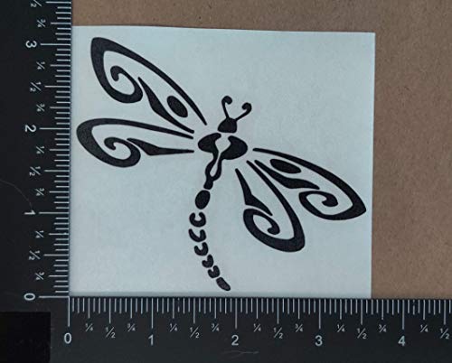 Image of Dragonfly Decals 4 Pack (Black, Small ~3.5 inch)