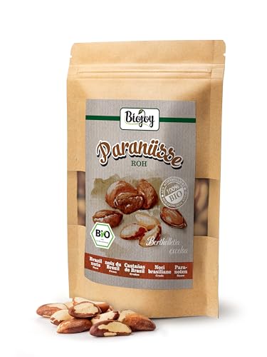 Biojoy BIO-Paranüsse (250 g), roh und ungesalzen, Paranusskerne ohne Schale
