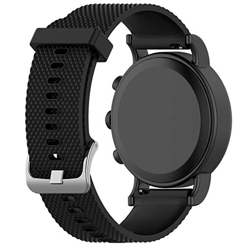 Disscool Replacement Bands for Timex Weekender and Timex Expedition,Soft Silicone Strap for Timex Weekender and Timex Expedition(Silicone Black)