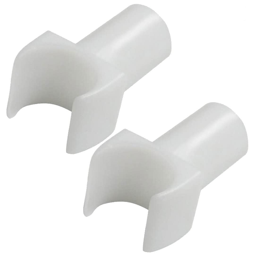 White Nylon Seat Rail Glide for Fixed Arm Wheelchair (2 Large)