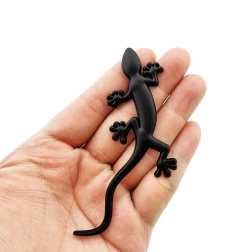 Image of 2 Pcs 3D Spiders Chrome Emblems Badges Sticker Car Decorations for AirPods Ma Decoration for All Universal Car Vehicle, Truck, Motorcycle, RV, Scooter, SUV, Door, Window Spider (2 Pcs Gecko-Black)