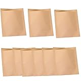 100 Pack Breakfast Paper Bags Deli Bags, 7 x 6.7 in Kraft Dry Wax Paper Sandwich Bags, Waterproof & Grease-proof Paper Bags for Pastries Pizza Slices Chicken Nuggets Fish Panini Garlic Toast (7*6.7IN)