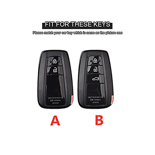 YJADHU Porta-chaves de couro masculino feminino e feminino com   controle remoto adequado para Toyot