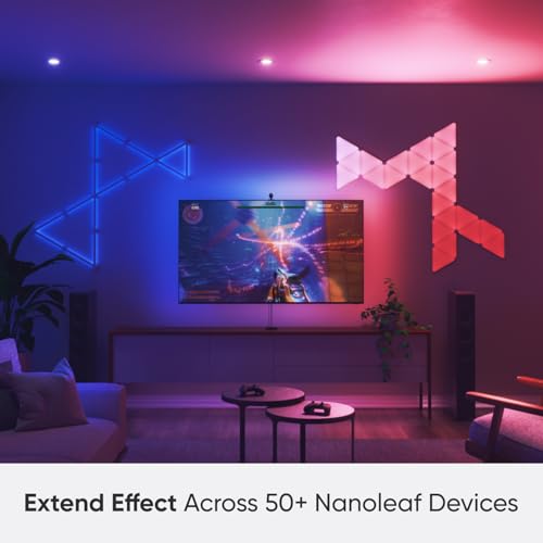 Image of Nanoleaf 4D - TV Sync Camera and Smart Addressable Gradient Lightstrip Kit, Immersive TV LED Backlights, Bias Lighting for Home Theatre & Console Gaming (Up to 85 inch TVs and Monitors)