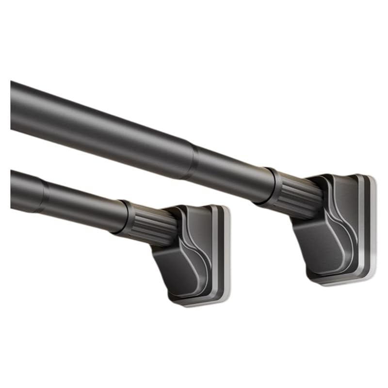 Heavy Duty Tension Rod, 70-490cm Extendable Shower Curtain Pole - Supports 300kg, Adjustable for Bathroom, Kitchen, Closet, and Drying Clothes (Black, 4.2-4.9m/165.35-192.91in)