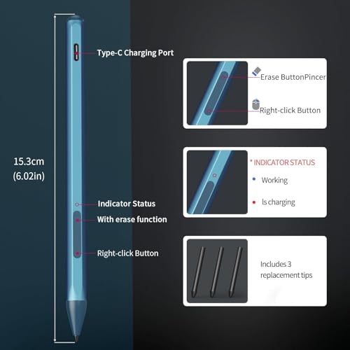 Stylet Surface Pro bleu pour la prise de notes en réunion et cours - 7