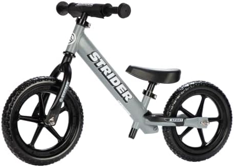 Strider 12” Sport Bike, Gray, No Pedal Bicycle