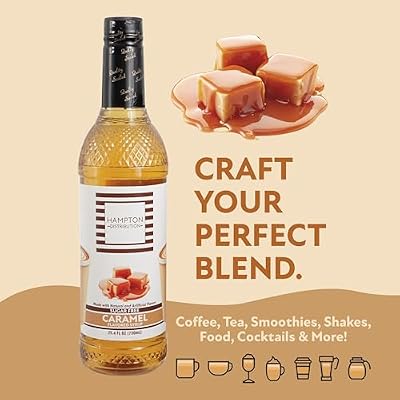 Sugar Free Coffee Syrup, Caramel Flavor Drink Mix 25.4 Fl Oz (Pack of 1), Sugar Free Caramel Syrup, Zero Calorie Flavoring for Lattes, Shakes, Food, Snacks & More, Gluten Free