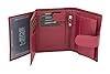 LEAS Damengeldbörse und Herren Geldbeutel mit Außenriegel und XXL Kleingeldfach im Wiener Stil mit 3 Scheinfächern im Hochformat Echt-Leder, rot - Special-Edition #3