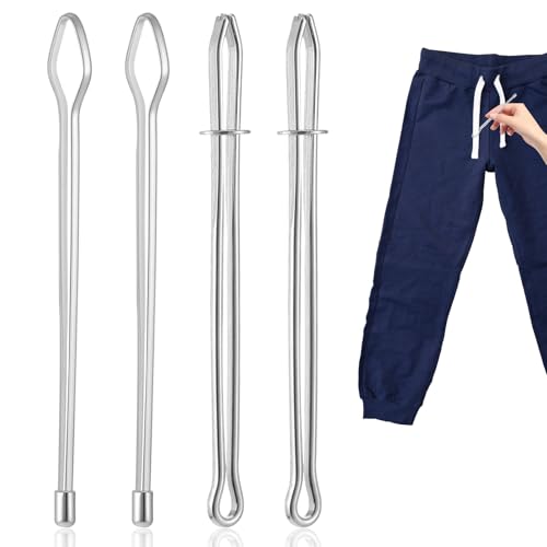 4 Pcs Drawstring Threader Tool, Lightweight Reusable Threaders for Sewing
