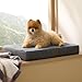 BEDSURE orthopädisches Hundekissen kleine Hunde - 61x41x8cm waschbares Hundebett mit 2 in 1 Memoryschaum, kuscheliges Hundematte Hundematratze, dunkelgrau