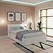 Price comparison product image GFW Classic Leather Upholstered Ottoman Storage Bed With Gas End Lift & Under Bed Storage, Double, Faux Leather, White