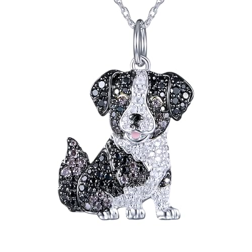 Sparkling Dog Pendant Necklace Yorkshire Pendant Necklace Women's Elegant Pet Puppy Jewelry Animal Accessories Birthday Gifts for Lovers -N253
