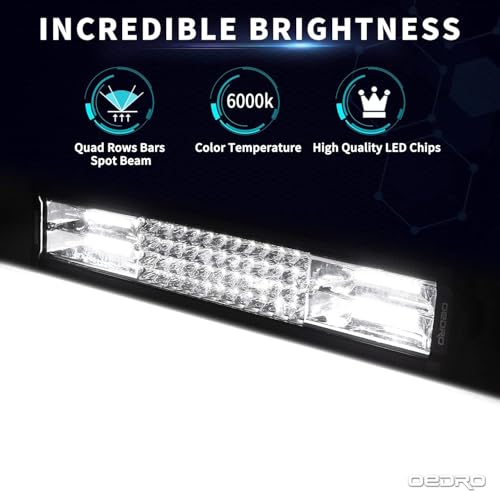 Image of OEDRO 16 Inch LED Light Bar IP68 Grade Off Road Light with Wiring Harness