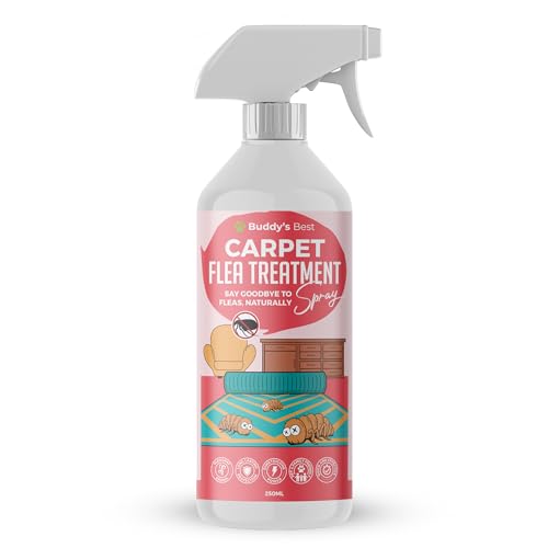 Carpet Flea Treatment Spray | Fast-Acting, Long-Lasting Flea Control with Natural Cedarwood and Lemongrass Scent | Gentle, Family and Pet-Friendly Formula, 250ml