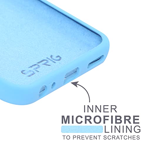 Image of SPRIG Compatible with VIVO Y33s Phone Liquid Silicone Cover Premium Back Cover Drop Tested Shock Proof Mobile Case for Men, Women, Boys and Girls with Camera Protection (Navy Blue)