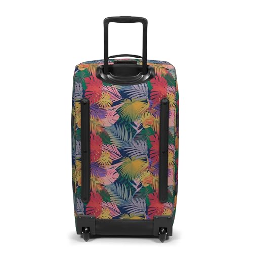 Image of EASTPAK Tranverz M - 78L Medium Soft Sided Checked Luggage, Dual Compartments, TSA Lock, Compression Straps & Smooth Inline Wheels, Brize Retro Navy