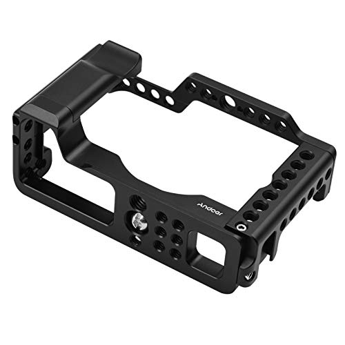 Qican Gaiola para câmera de vídeo liga de alumínio com montagem de sapata fria universal 1/4 3/8 fur