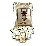 Eselspiel 121 Steine - Birken-Holz - ECKIG + Partyspiel - Lernspiel Familienspiel Legespiel Holzsteine