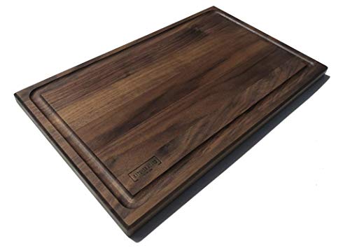 Tabla de cortar rectangular de madera nogal 35.6x25.4cm miniatura 5