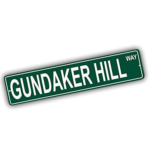 Brotherhood Aluminum Street Sign for Gundaker Hill - Nevada Man Cave Decor