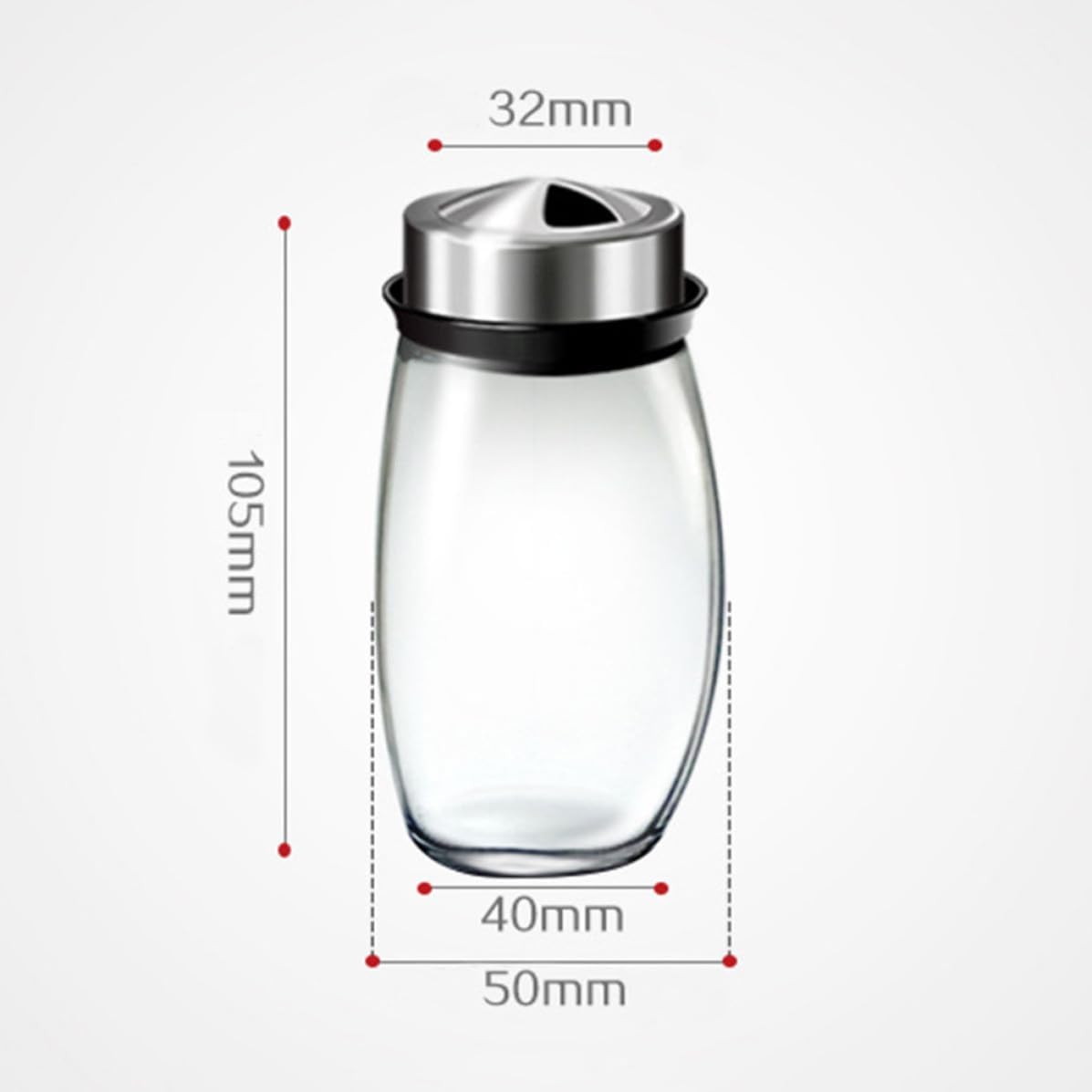 SEWACC Rotary Spice Jar Glass Seasoning Box for Kitchen Prep