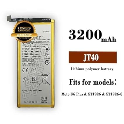 Image of JT40 Battery for Motorola G6 Plus XT1926-9 Battery with 6 Month Warranty**** (X368)