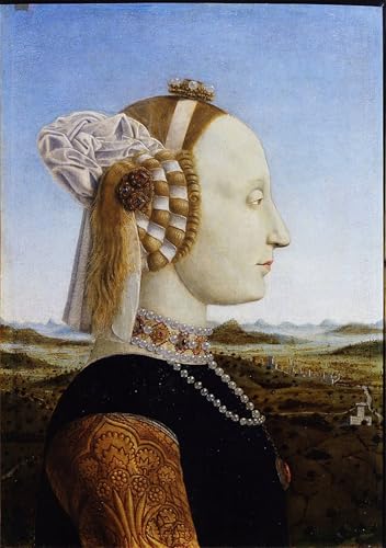 Tableau Portrait de Federico par Piero Della Francesca, toile vintage 60x90cm pour chambre