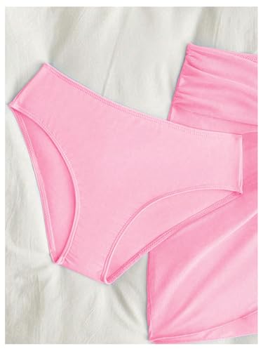 Girl's 3 Piece Bikini Set Cute Ruffle Trim Swimsuits Bathing Suits with Twist Knot Beach Skirts4