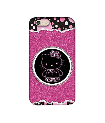 Image of Amazon Brand - Solimo Designer Kitty with Glitter 3D Printed Hard Back Case Mobile Cover for Apple iPhone 6 Plus / 6S Plus