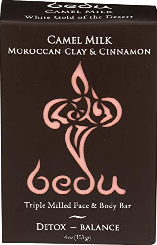 Bedu Soap Bar Camel Milk Moroccan Clay Cinammon, 4 oz