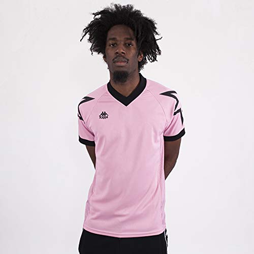 Kappa Ramzy Auth Camiseta, Hombre, Rosa/Negro, L