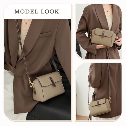 imeetu Genuine Leather Crossbody Bag for Women with Removable Adjustable Strap, Shoulder Purse2