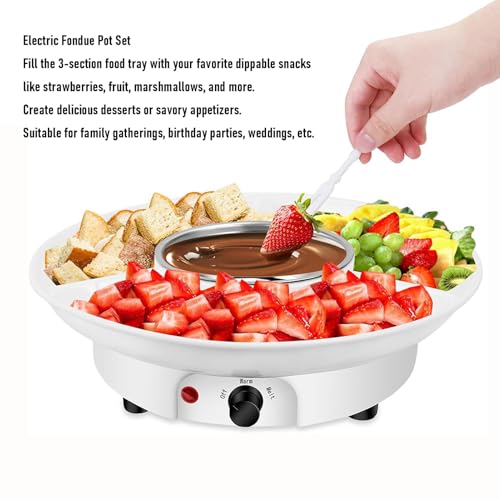 Set eléctrico de fondue para chocolate 25W con 10 tenedores miniatura 5