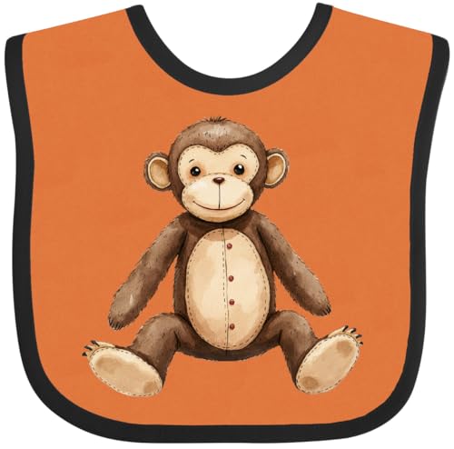 inktastic Vintage Knitted Plush Monkey Baby Bib