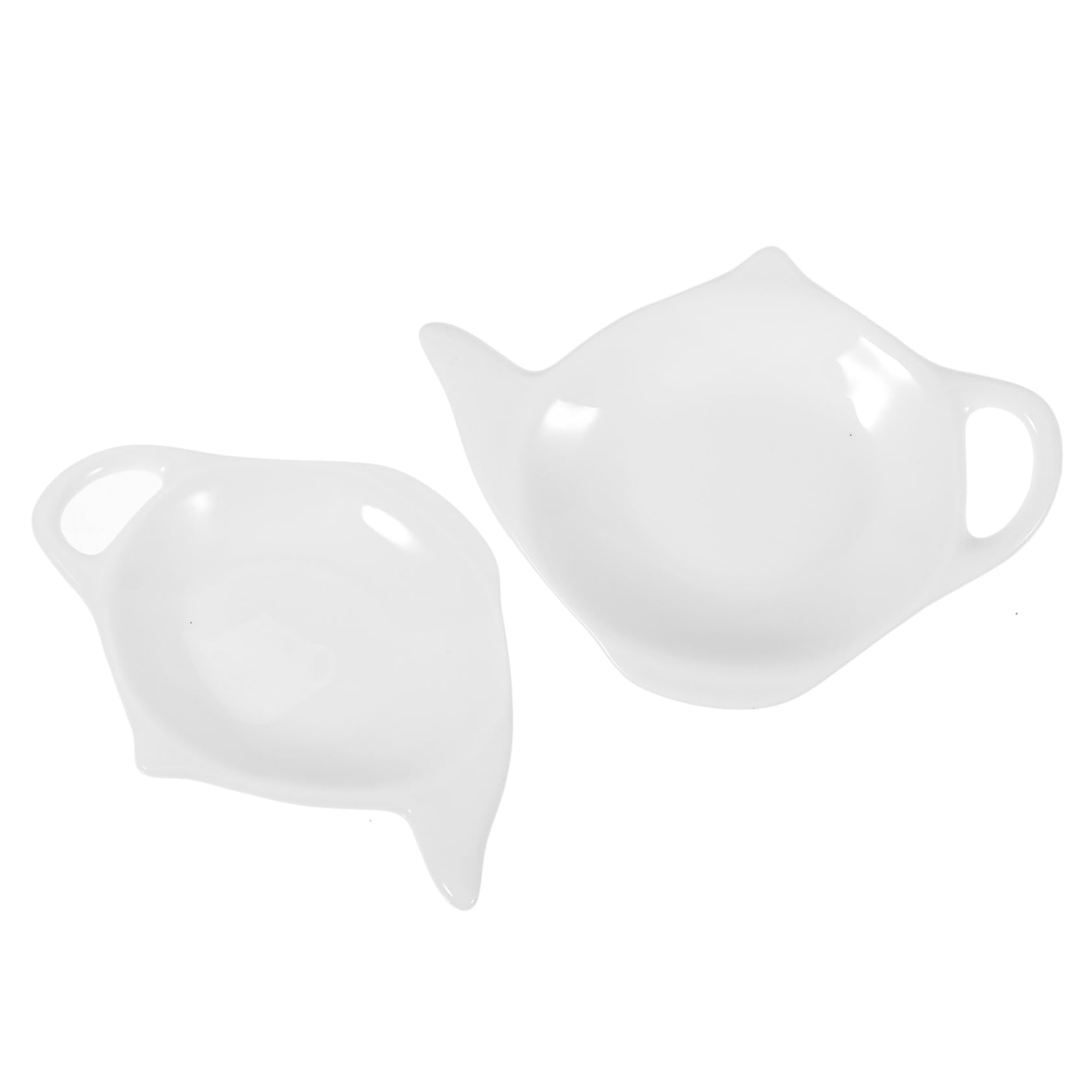 CIYODO 2Pcs Ceramic Tea Bag Holders Tea Bag Storage Plates Multi Purpose Coasters for Home and Kitchen Practical and Easy to Clean Tea Accessory for Living Room