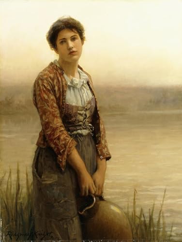 L'eau de Daniel Ridgway Knight poster vintage déco chambre romantique