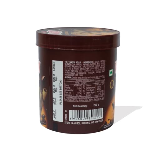 Image of Dukes Waffy Chocolate flavoured Wafer roll Jar (250g) (Pack of 3)