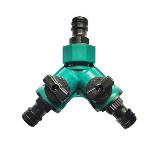 Idyandyans 2 Way Garden Water Pipe Connectors Garden Hose Splitter Y Shape Water Diverter Adapter Switch Valve